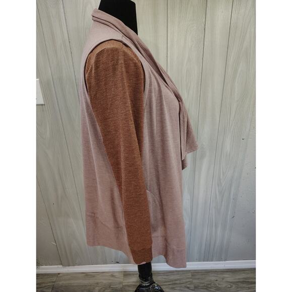 Logo Lounge Lori Goldstein Sweater Women Cardigan Waterfall Open Front Size S - Picture 4 of 9